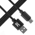 Kabel Przewód Green Cell USB-C Nylon 1m