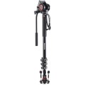 MONOPOD MANFROTTO VIDEO 4 SEKCYJNY Z GŁOWICĄ WIDEO 500PLONG