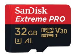 KARTA SANDISK EXTREME PRO microSDHC 32GB 100/90 MB/s A1 C10 V30 UHS-I U3