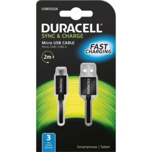 Duracell Kabel USB-A / micro USB 2m czarny