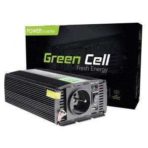 Samochodowa Przetwornica Green Cell 12V na 230V Czysta sinusoida 300W