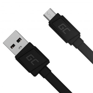 Kabel Przewód GCmatte Micro USB Płaski 25 cm z obsługą szybkiego ładowania