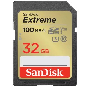 KARTA SANDISK EXTREME SDHC 32 GB 100/60 MB/s C10 V30 UHS-I U3