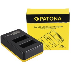 PATONA podwójna ładowarka LCD USB do Canon LP-E17