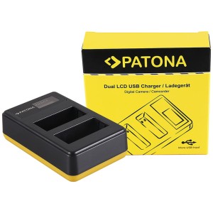 PATONA podwójna ładowarka USB LCD Fuji NP-W126