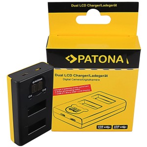 PATONA podwójna ładowarka LCD USB do GoPro Max SPCC1B