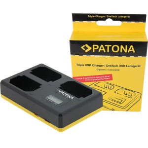 PATONA potrójna ładowarka USB do Sony NP-FZ100