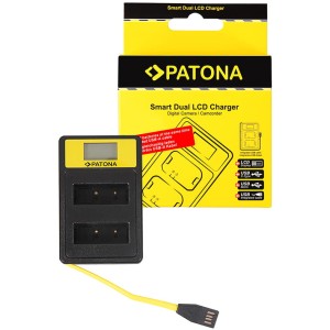 PATONA podwójna ładowarka Smart DUAL LCD USB  PS-BLS