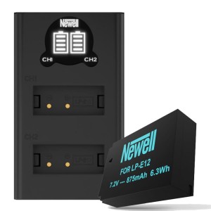 Zestaw ładowarka dwukanałowa Newell DL-USB-C i akumulator LP-E12 do Canon