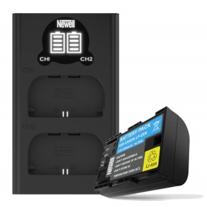 Zestaw ładowarka dwukanałowa Newell DL-USB-C i dwa akumulatory LP-E6N do Canon