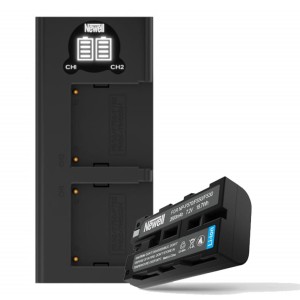 Zestaw ładowarka dwukanałowa Newell DL-USB-C i dwa akumulatory NP-F570 do Sony