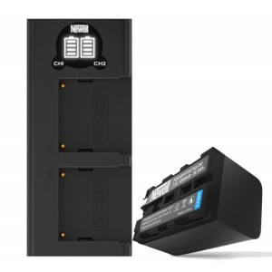 Zestaw ładowarka dwukanałowa Newell DL-USB-C i dwa akumulatory NP-F770 do Sony