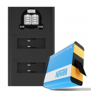 Zestaw ładowarka dwukanałowa Newell DL-USB-C i dwa akumulatory AABAT-001 do GoPro Hero 5