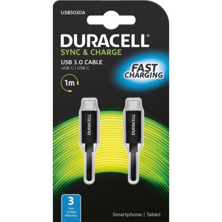 Duracell Kabel USB-C / USB-C 3.0 1m czarny