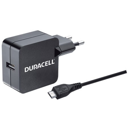 Duracell ładowarka sieciowa 5V 2.4A + kabel USB / micro USB 1m czarny