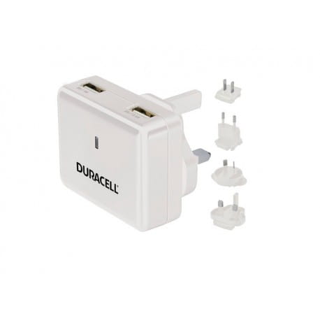 Duracell ładowarka sieciowa 5V 1 x USB-A 2.4A + 1 x USB-A 1.0A