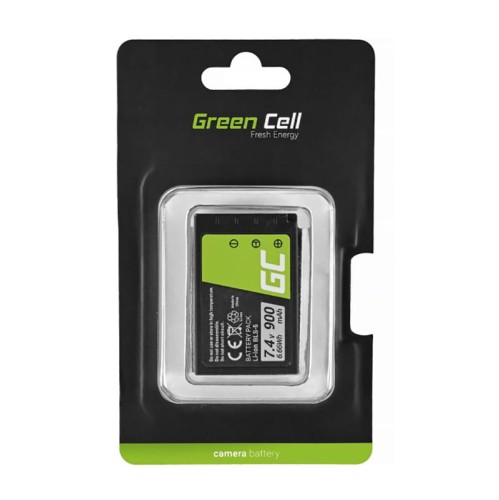 Bateria Green Cell BLS-5 / BLS-50 do Olympus OM-D E-M10/ PEN E-PL2/ E-PL5/ E-PL6/ E-PL7/ E-PM2/ Stylus 1 7.4V 900mAh