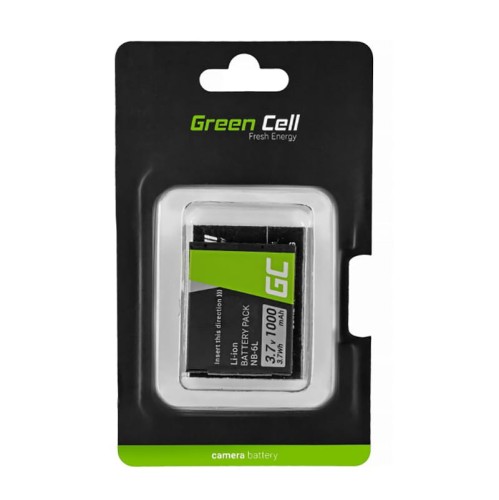 Bateria Green Cell NB-6L/6LH do Canon PowerShot SX510 HS/ SX520 HS/ SX530 HS/ SX600 HS/ SX700 HS/ D30/ S90/ S120 3.7V 1000mAh