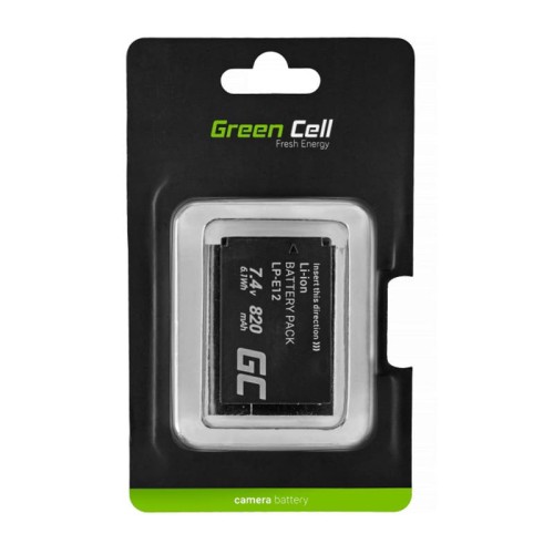 Bateria Green Cell LP-E12 do Canon EOS M100/ EOS100D/ EOS-M/ EOS M2/ EOS M10/ Rebel SL1 7.4V 820mAh