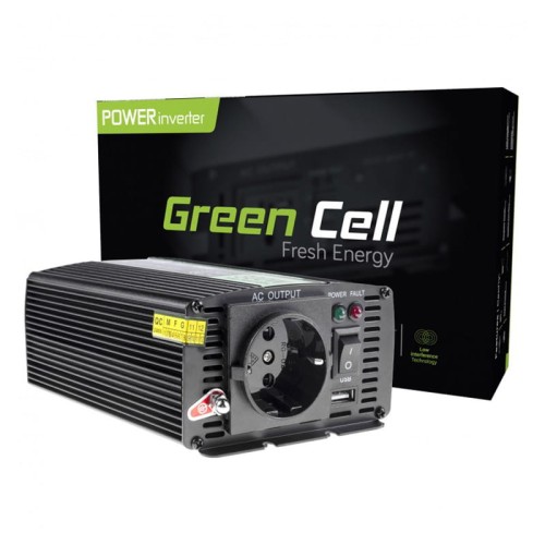 Samochodowa Przetwornica Napięcia Green Cell 12V do 230V 300W/600W