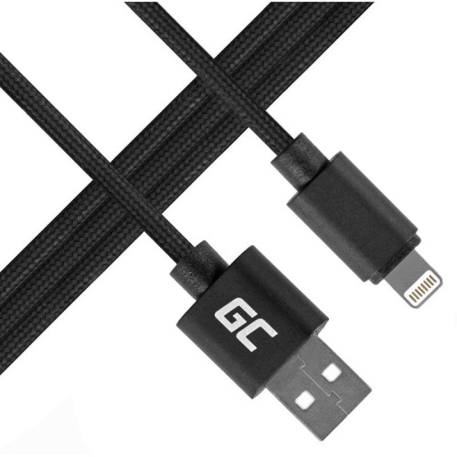 Kabel Przewód Green Cell Lightning-USB do Apple iPhone iPad Nylon 1m
