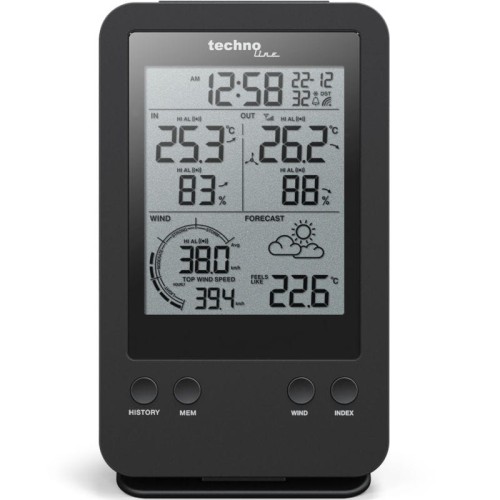 Technoline Stacja pogody Anemometr WS9008 + wiatromierz