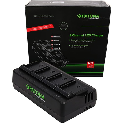 PATONA Premium 4-kanałowa ładowarka do Canon LP-E6
