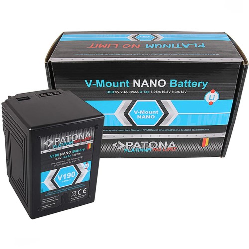 PATONA akumulator Platinum NANO V-Mount V190 RED ARRI 189Wh