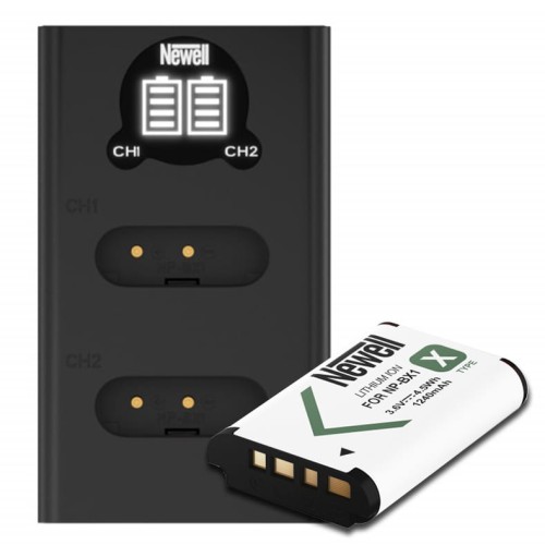 Zestaw ładowarka dwukanałowa Newell DL-USB-C i akumulator NP-BX1 do Sony