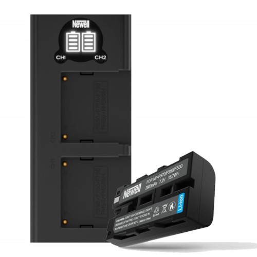 Zestaw ładowarka dwukanałowa Newell DL-USB-C i dwa akumulatory NP-F570 do Sony