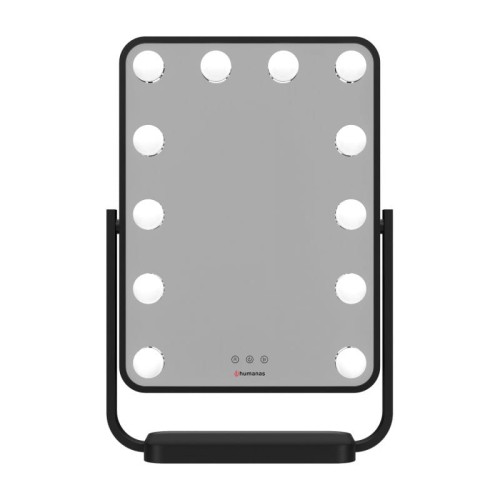 Lustro do makijażu Humanas HS-HM01 z oświetleniem LED - czarne