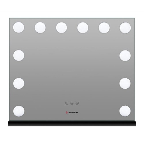 Lustro do makijażu Humanas HS-HM02 z oświetleniem LED - czarne