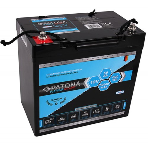 PATONA Platinum akumulator LiFePO4 12V 50Ah 600Wh 50.000mAh