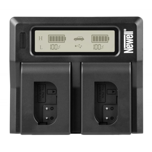 Ładowarka dwukanałowa Newell DC-LCD do akumulatorów DMW-BLK22