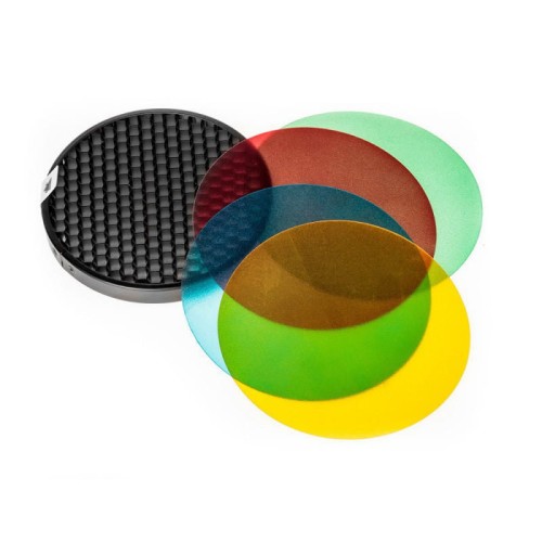 Quadralite Reporter zestaw filtrów żelowych i grid